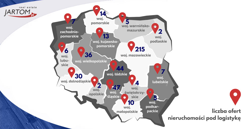 Mapa magazynw w Polsce